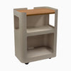 Light brown open mobile pedestal with prime oak shelf - Desky