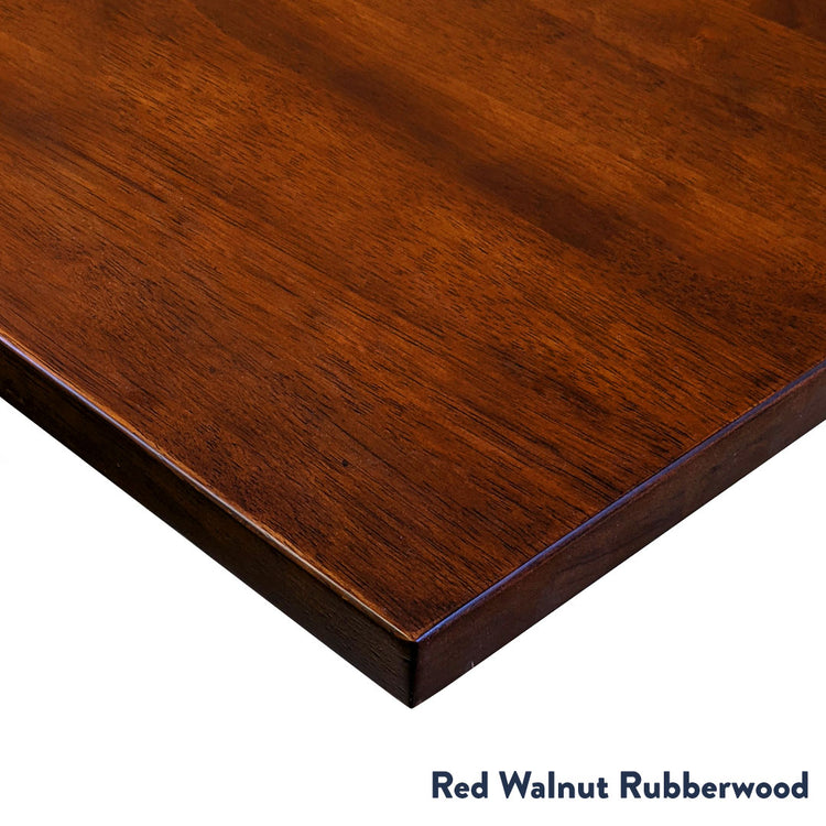 Rubberwood red walnut corner desktop - Desky