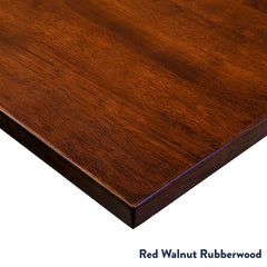 Red walnut rubberwood corner desktop - Desky