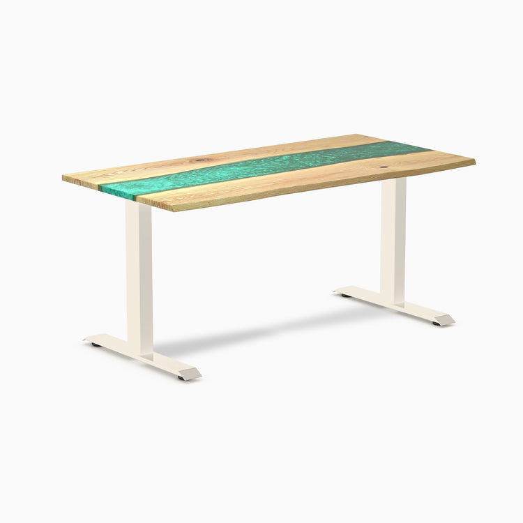 Bureau de bureau en bois dur en résine Desky