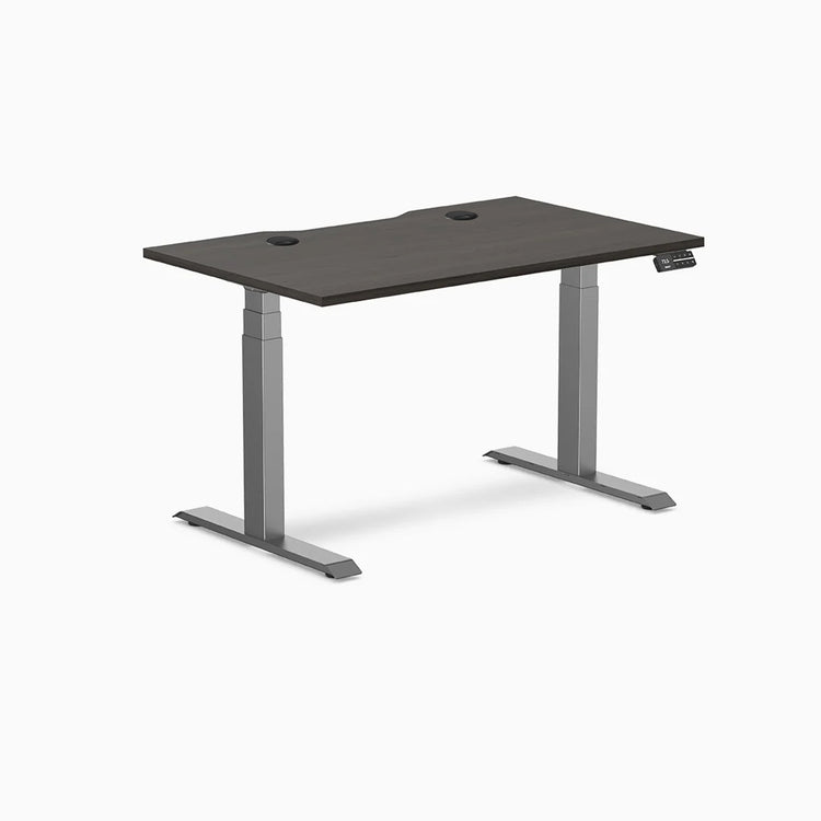 Desky Dual Scalloped Laminate Sit Stand Desk