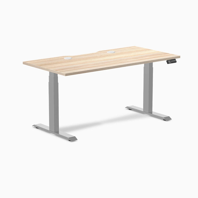 Desky Dual Scalloped Laminate Sit Stand Desk