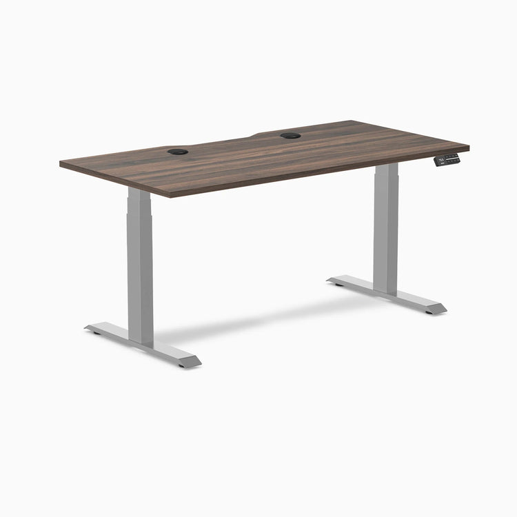 Desky Dual Scalloped Laminate Sit Stand Desk