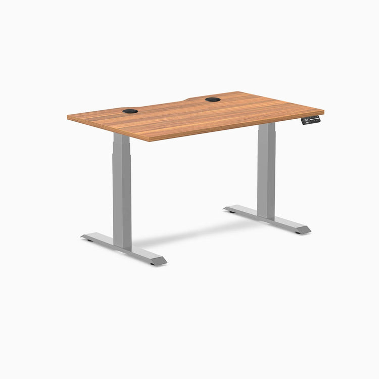 Desky Dual Scalloped Laminate Sit Stand Desk