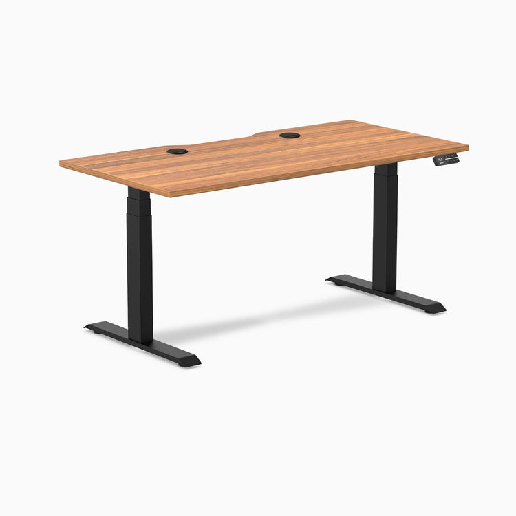 Desky Dual Scalloped Laminate Sit Stand Desk