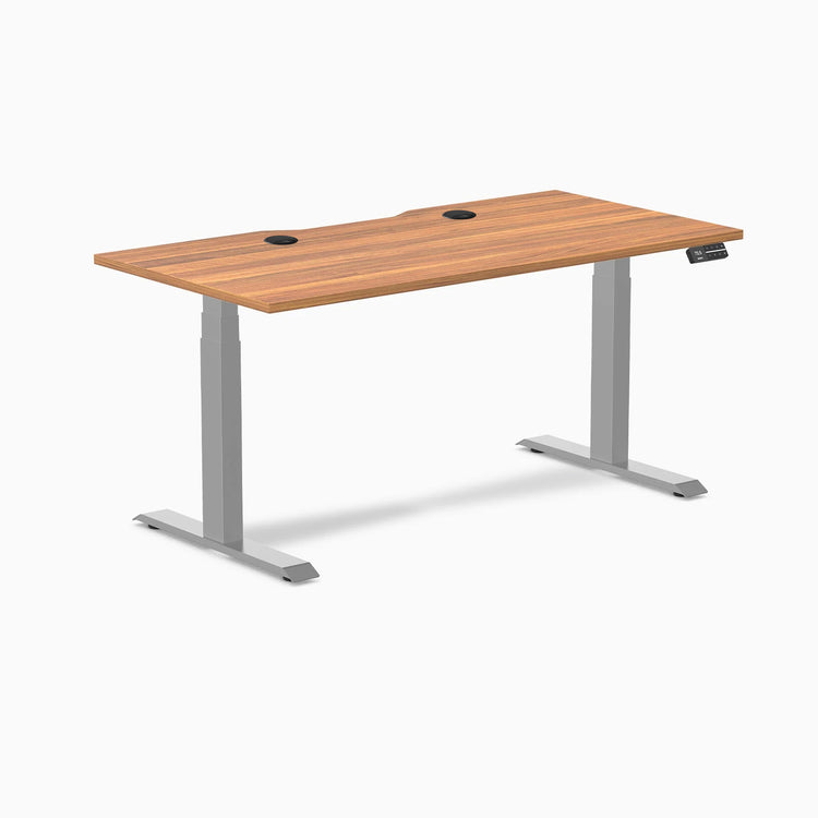 Desky Dual Scalloped Laminate Sit Stand Desk