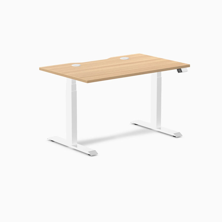 Desky Dual Scalloped Laminate Sit Stand Desk