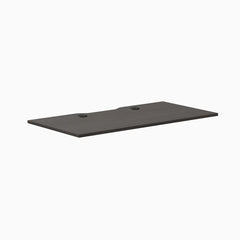 Desky Scalloped Laminate Desk Tops, Burnished Wood desktop