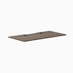 Desky Scalloped Laminate Desk Tops, Jarrah Legno desktop