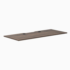 Desky Scalloped Laminate Desk Tops, Jarrah Legno desktop