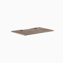 Desky Scalloped Laminate Desk Tops, Natural Walnut desktop