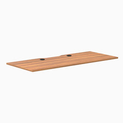 Desky Scalloped Laminate Desk Tops, Prime Oak desktop