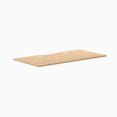 Desky Scalloped Laminate Desk Tops, Sublime Teak desktop