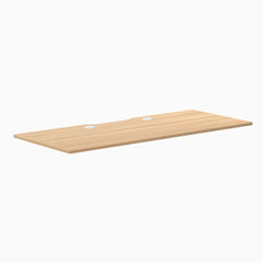 Desky Scalloped Laminate Desk Tops, Sublime Teak desktop