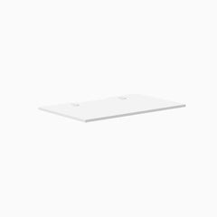 Desky Scalloped Laminate Desk Tops, White desktop