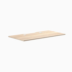 Desky Scalloped Laminate Desk Tops, Classic Oak desktop