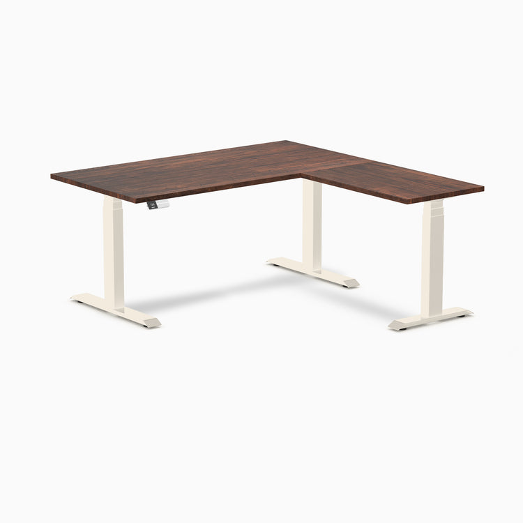 Desky Softwood L-Shape Sit Stand Desk