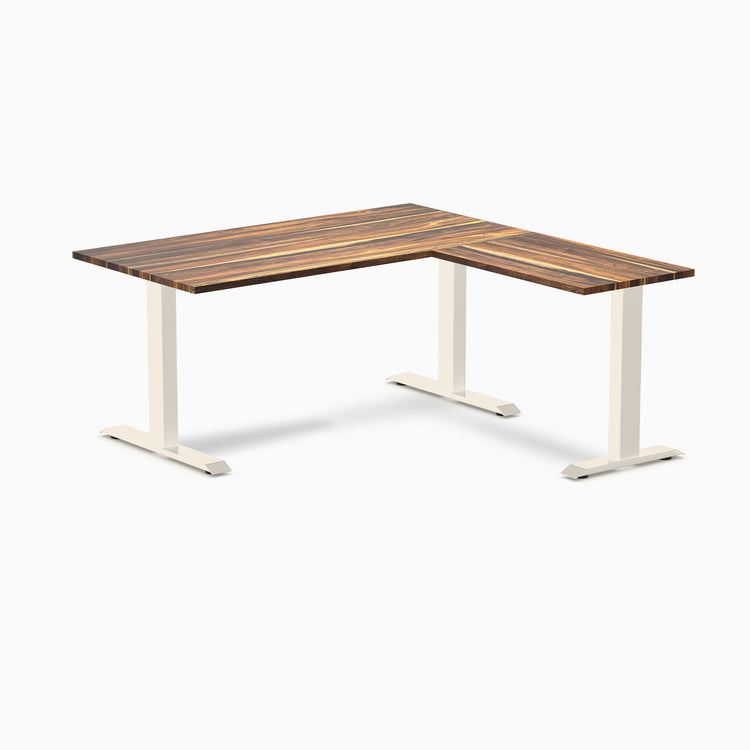 Desky Zero Hardwood L-Shape Office Desk