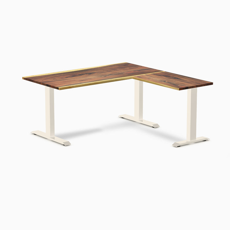 Desky Zero Hardwood L-Shape Office Desk