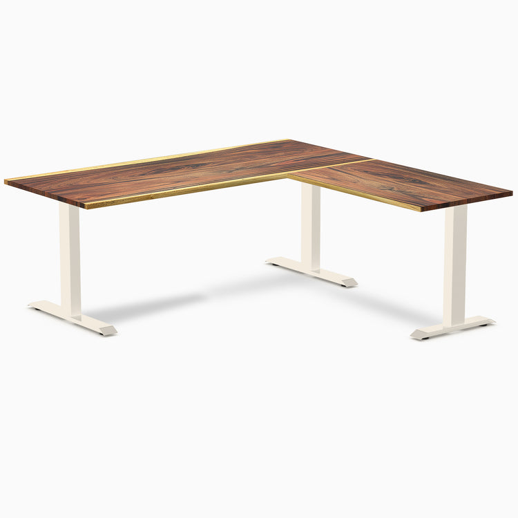 Desky Zero Hardwood L-Shape Office Desk