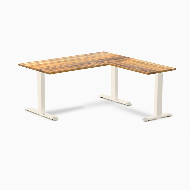 Desky Zero Hardwood L-Shape Office Desk