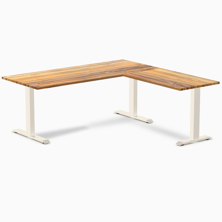 Desky Zero Hardwood L-Shape Office Desk