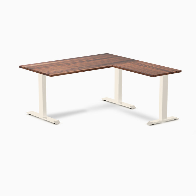 Desky Zero Hardwood L-Shape Office Desk