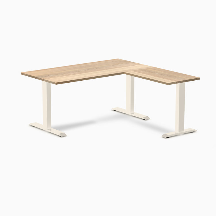 Desky Zero Hardwood L-Shape Office Desk