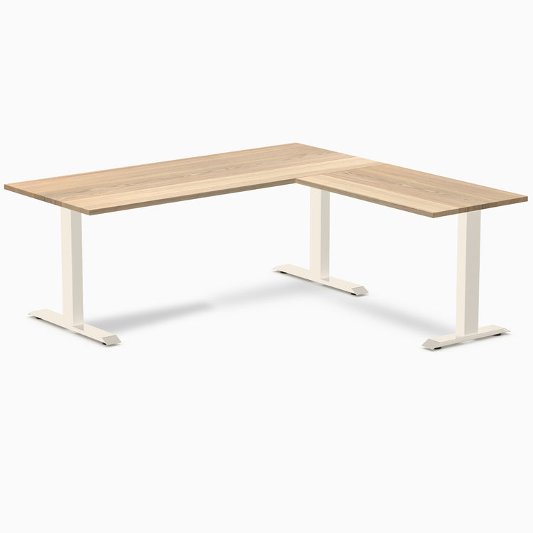 Desky Zero Hardwood L-Shape Office Desk