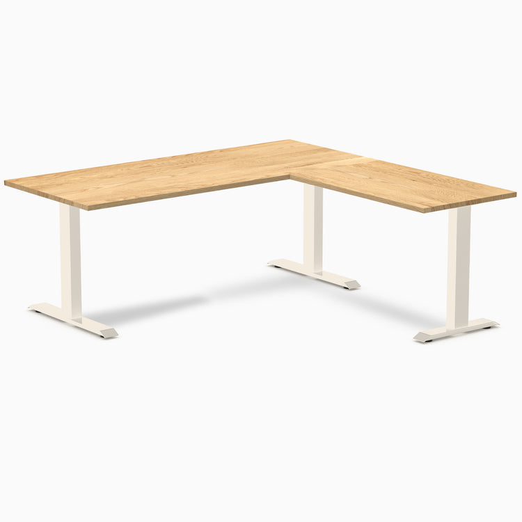 Desky Zero Hardwood L-Shape Office Desk