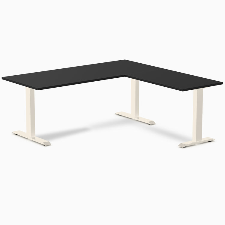 Bureau de bureau en forme de L stratifié Desky Zero