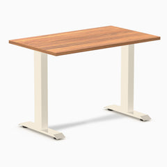 Desky Zero Mini Office Desk, Prime Oak desktop, Wheat frame