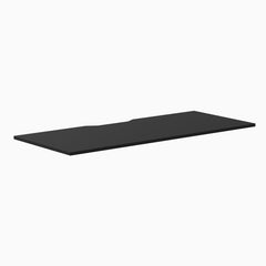 Desky Scalloped Laminate Desk Tops, Black desktop