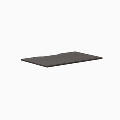 Desky Scalloped Laminate Desk Tops, Burnished Wood desktop
