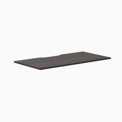 Desky Scalloped Laminate Desk Tops, Burnished Wood desktop
