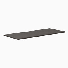 Desky Scalloped Laminate Desk Tops, Burnished Wood desktop