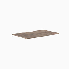 Desky Scalloped Laminate Desk Tops, Natural Walnut desktop