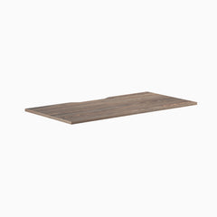 Desky Scalloped Laminate Desk Tops, Natural Walnut desktop
