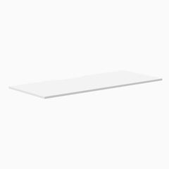 Desky Scalloped Laminate Desk Tops, White desktop