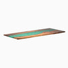 Hardwood resin desktop - natural walnut emerald - 72" desktop