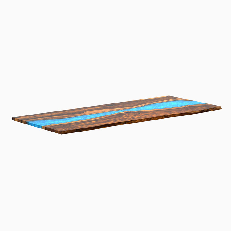 Hardwood resin desktop - phesantwood blue river - 72" desktop