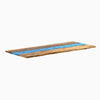 Hardwood resin desktop - teak blue river - 72" desktop