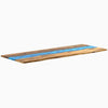 Hardwood resin desktop - teak blue river - 80" desktop