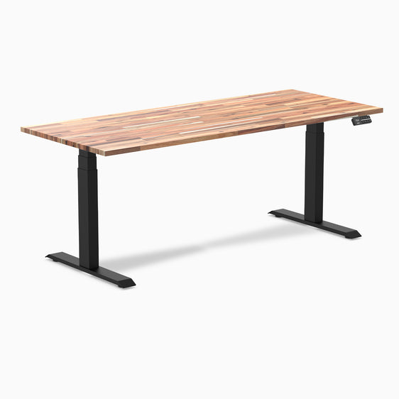 Dual softwood standing desk - Acacia -black 72"