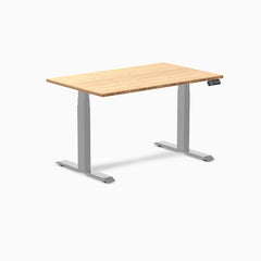 Dual ergo bamboo standing desk - Dark bamboo - grey 48"
