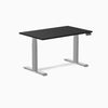 Alpha dual gaming desk straight edge - black top grey legs 48"