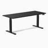 Dual laminate standing desk - black melamine - black 72"