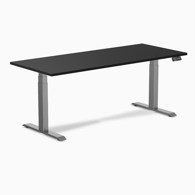 Dual laminate standing desk - black melamine - space grey 60"