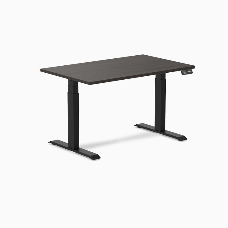 Dual laminate standing desk - burnished melamine - black 48"