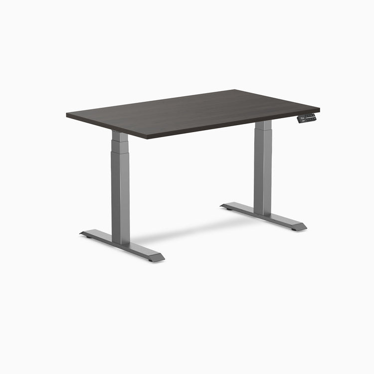 Dual laminate standing desk - burnished melamine - space grey 48"